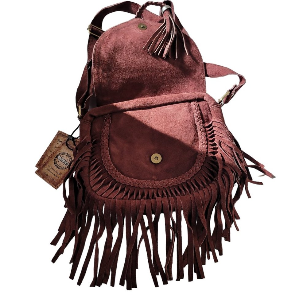 2026Genuine cowhide Western Cowgirl Style Cross Body Messenger Bag. - Picture 3 of 8